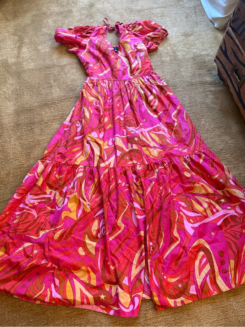 1. State Pink and Yellow Paisley Maxi Dress